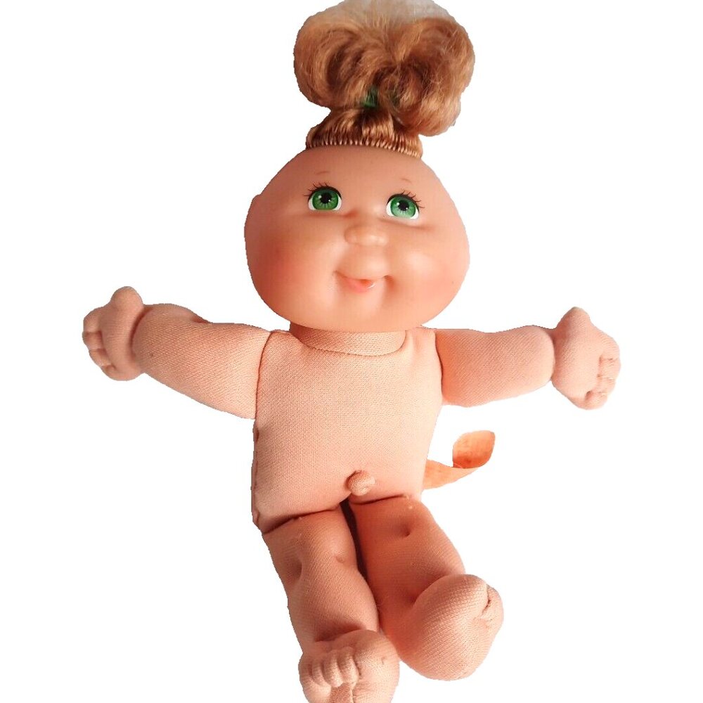 Mini Vintage Cabbage Patch Kids Doll 7" Green Eyes Brown Hair 1995
